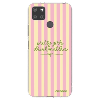 Picasee átlátszó szilikon tok az alábbi mobiltelefonokra Realme C21Y - Pretty matcha