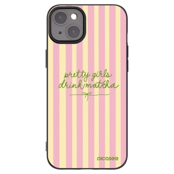 Picasee fekete szilikon tok az alábbi mobiltelefonokra Apple iPhone 15 Plus - Pretty matcha