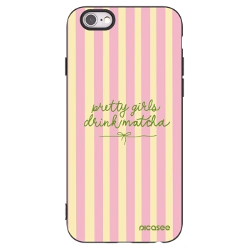 Picasee fekete szilikon tok az alábbi mobiltelefonokra Apple iPhone 6/6S - Pretty matcha