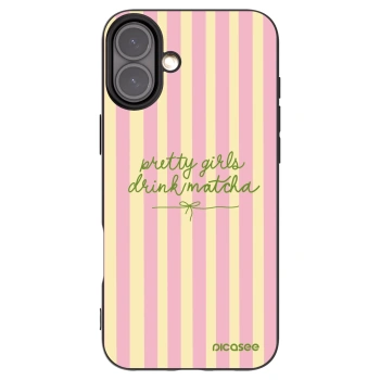 Picasee fekete szilikon tok az alábbi mobiltelefonokra Apple iPhone 16 Plus - Pretty matcha
