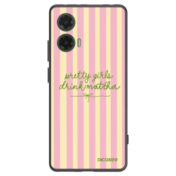Picasee fekete szilikon tok az alábbi mobiltelefonokra Motorola Moto G35 5G - Pretty matcha