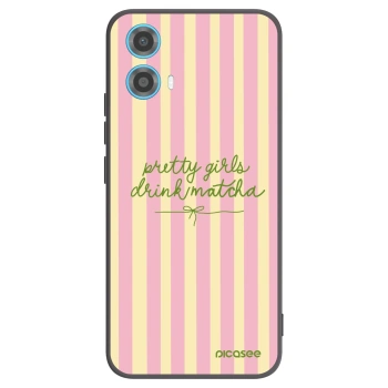 Picasee fekete szilikon tok az alábbi mobiltelefonokra Motorola Moto G34 5G - Pretty matcha