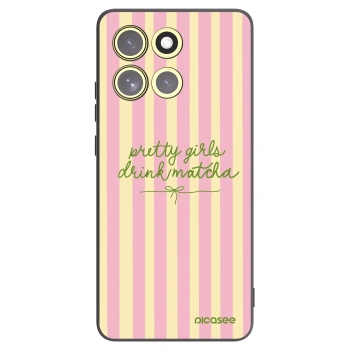 Picasee fekete szilikon tok az alábbi mobiltelefonokra Motorola Moto G86 5G - Pretty matcha