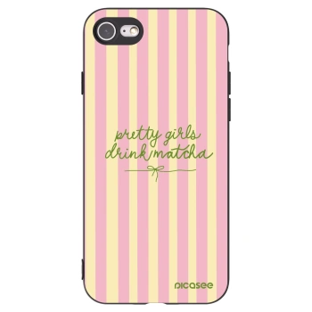 Picasee fekete szilikon tok az alábbi mobiltelefonokra Apple iPhone SE 2020 - Pretty matcha