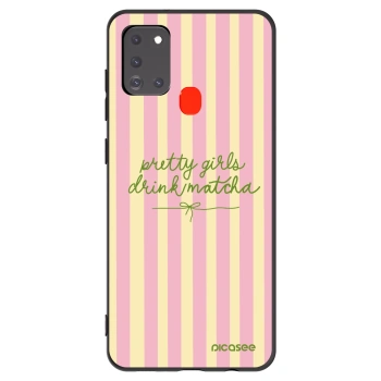 Picasee fekete szilikon tok az alábbi mobiltelefonokra Samsung Galaxy A21s - Pretty matcha