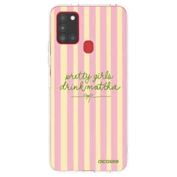 Picasee átlátszó szilikon tok az alábbi mobiltelefonokra Samsung Galaxy A21s - Pretty matcha
