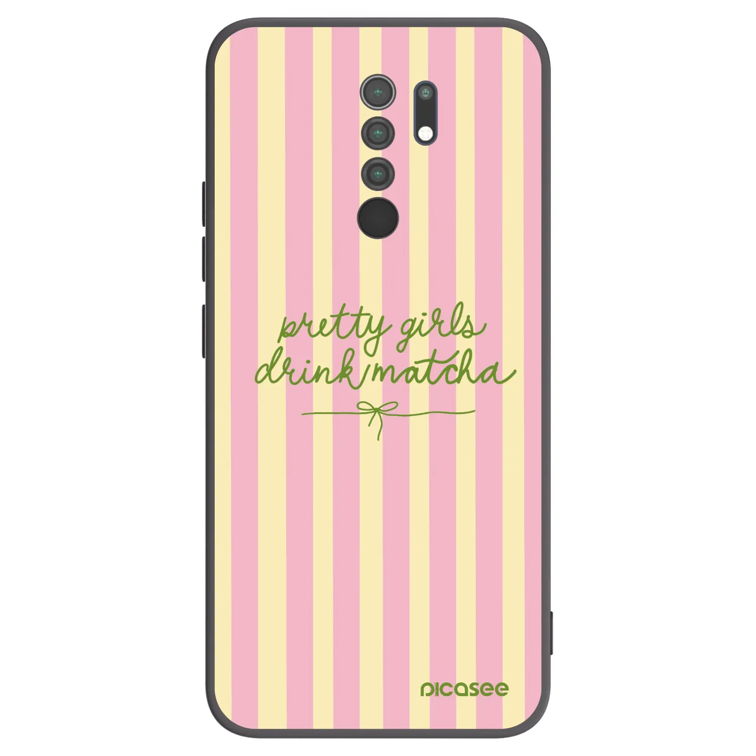 Picasee fekete szilikon tok az alábbi mobiltelefonokra Xiaomi Redmi 9 - Pretty matcha