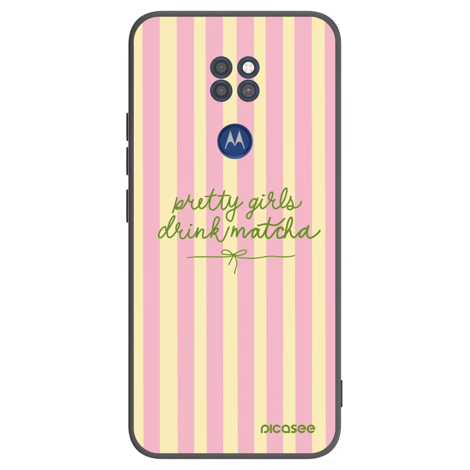 Picasee fekete szilikon tok az alábbi mobiltelefonokra Motorola Moto G9 Play - Pretty matcha