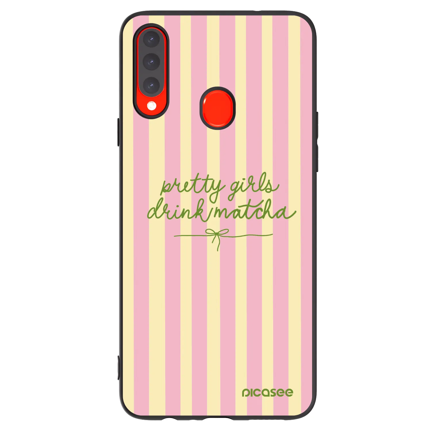 Picasee fekete szilikon tok az alábbi mobiltelefonokra Samsung Galaxy A20s - Pretty matcha