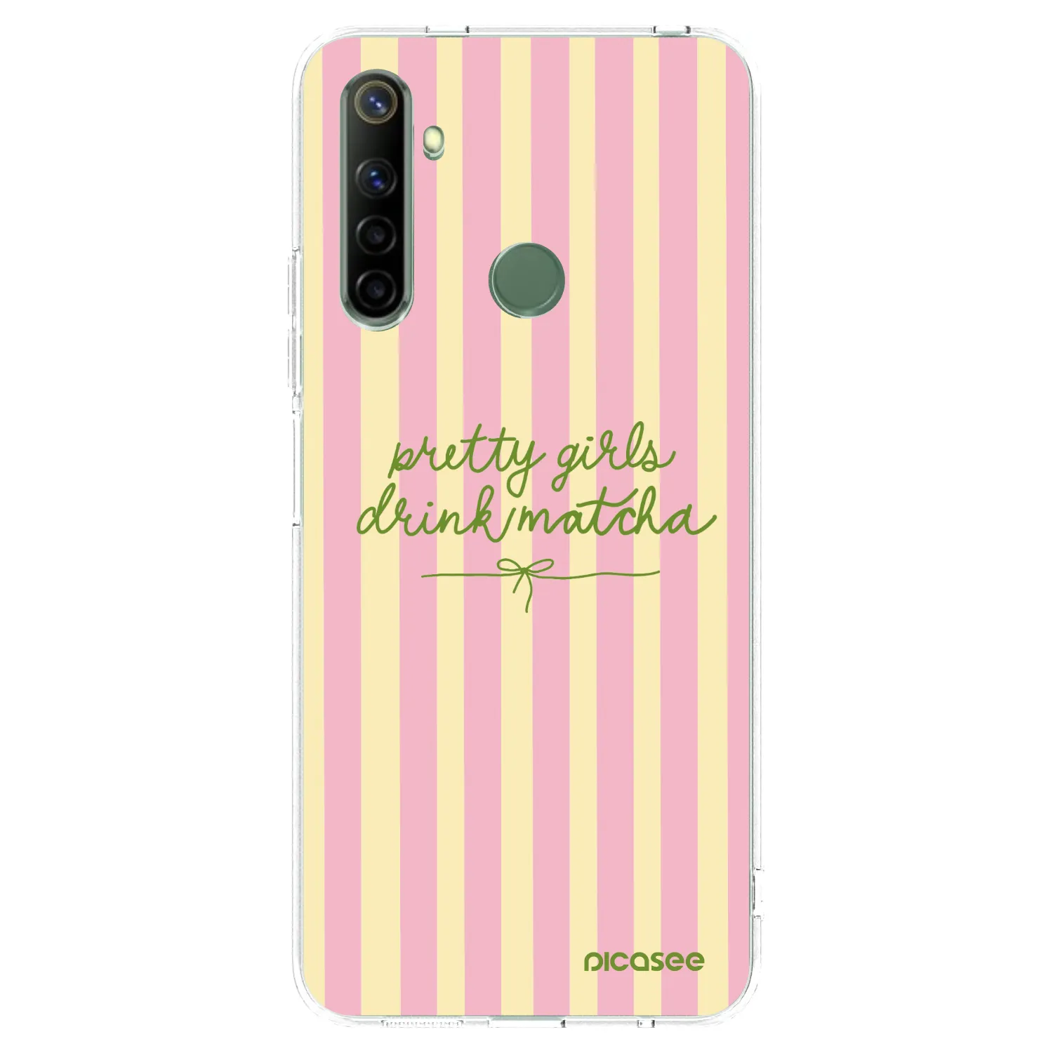 Picasee átlátszó szilikon tok az alábbi mobiltelefonokra Realme 6i - Pretty matcha