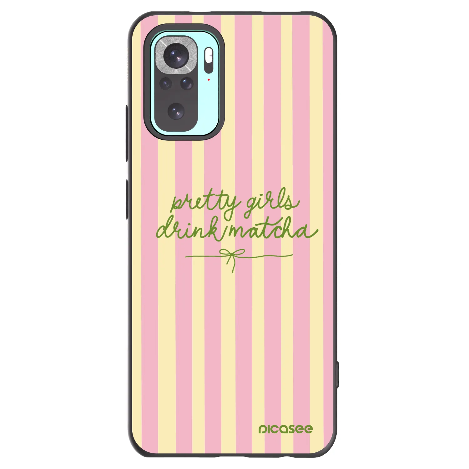 Picasee fekete szilikon tok az alábbi mobiltelefonokra Xiaomi Redmi Note 10 Pro - Pretty matcha