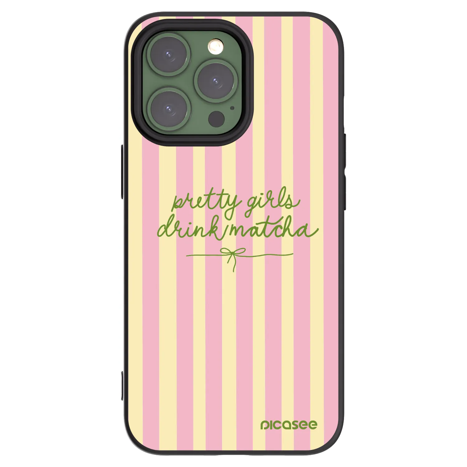 Picasee fekete szilikon tok az alábbi mobiltelefonokra Apple iPhone 13 Pro - Pretty matcha