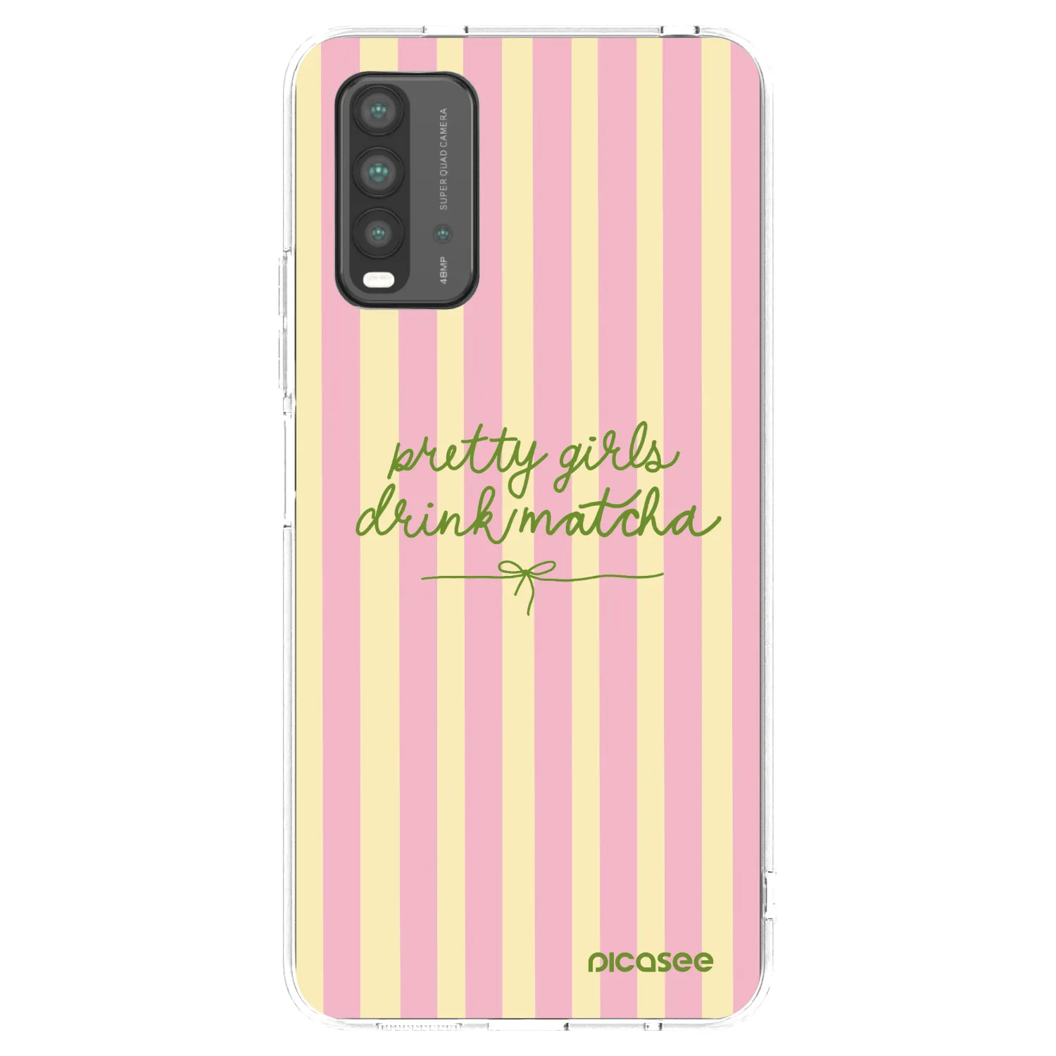 Picasee fekete szilikon tok az alábbi mobiltelefonokra Xiaomi Redmi 9T - Pretty matcha