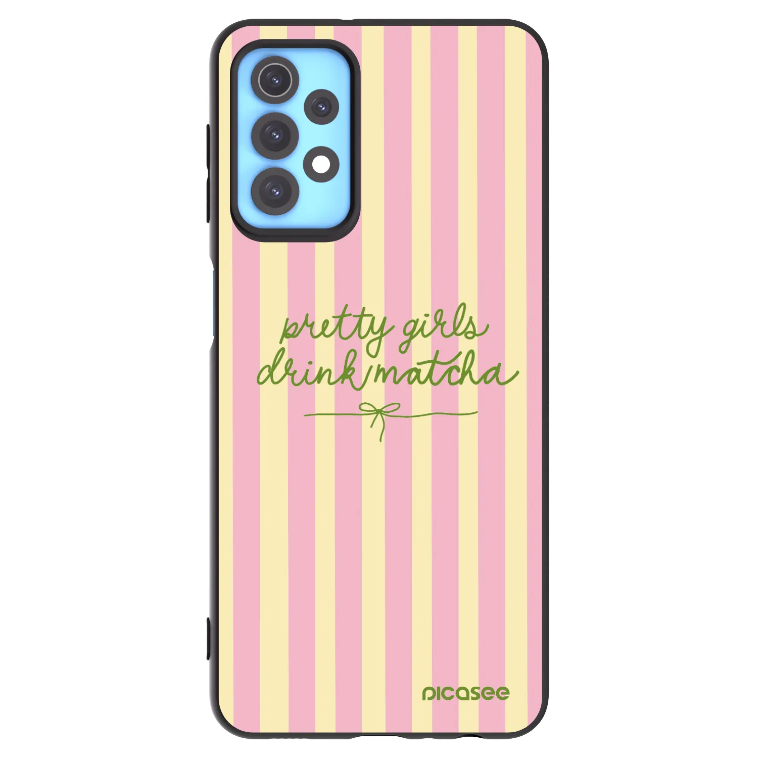 Picasee fekete szilikon tok az alábbi mobiltelefonokra Samsung Galaxy A32 4G SM-A325F - Pretty matcha