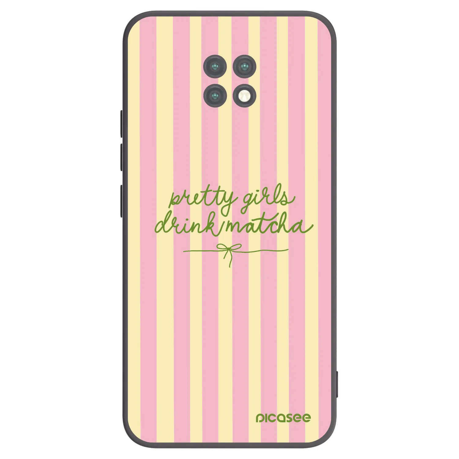 Picasee fekete szilikon tok az alábbi mobiltelefonokra Xiaomi Redmi Note 9T - Pretty matcha