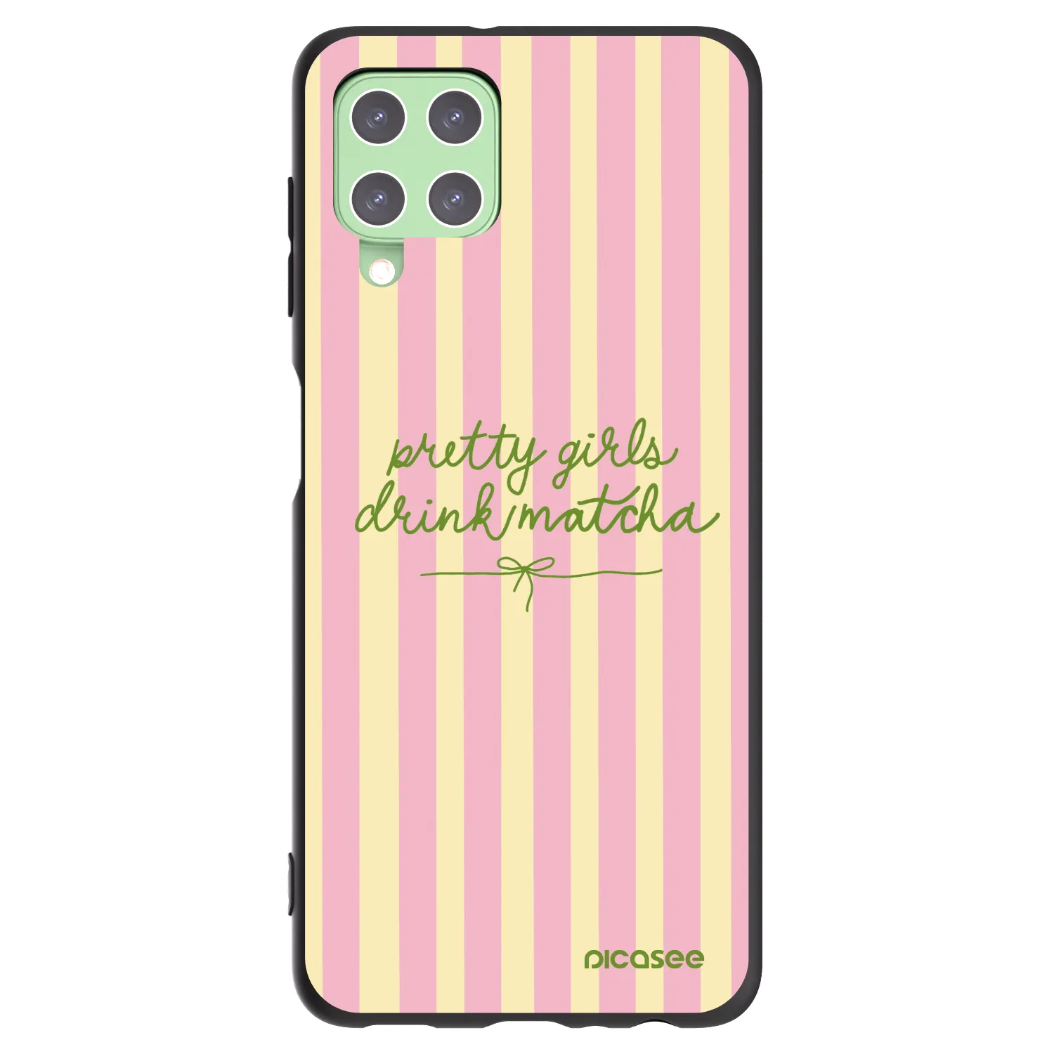 Picasee fekete szilikon tok az alábbi mobiltelefonokra Samsung Galaxy A22 A225F 4G - Pretty matcha