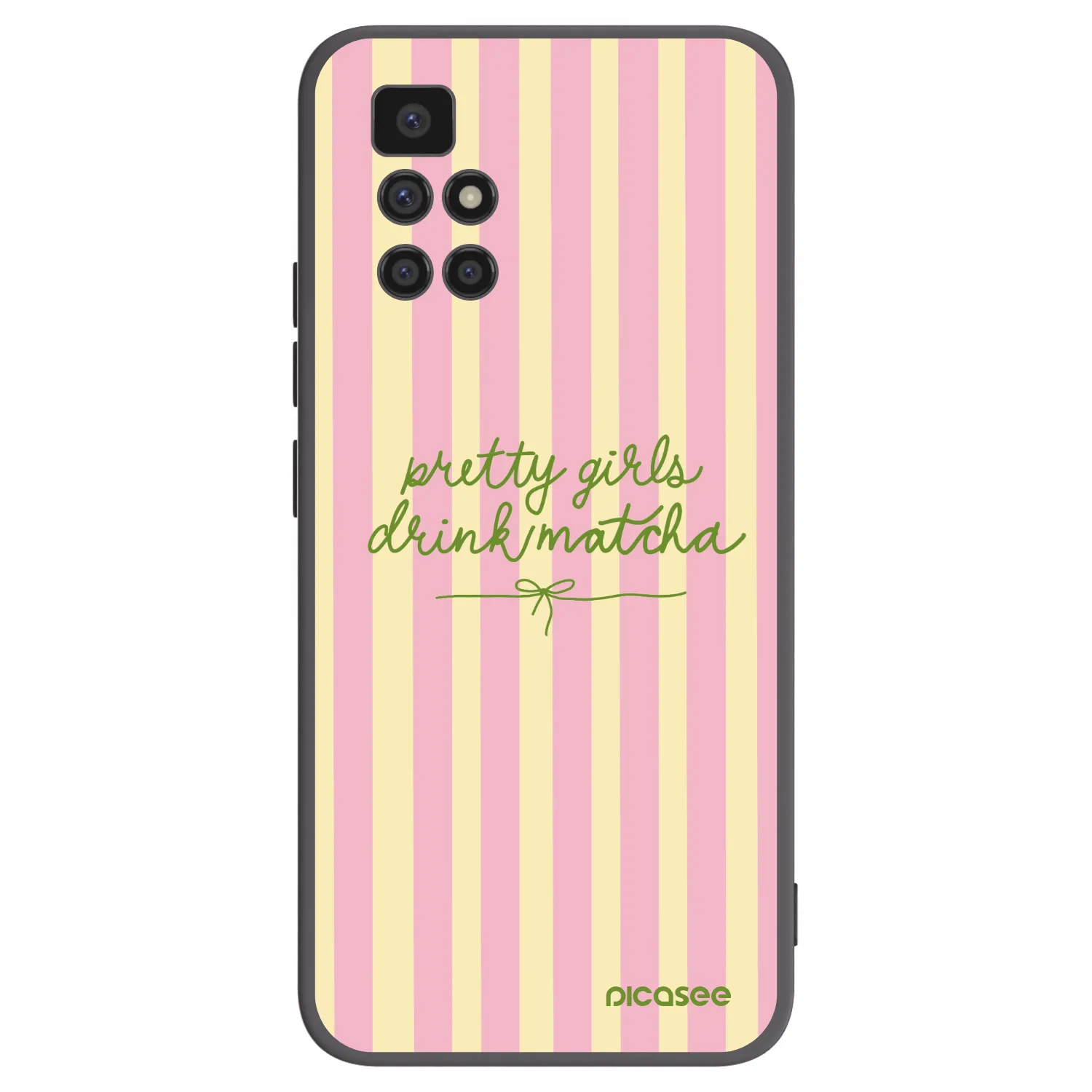 Picasee fekete szilikon tok az alábbi mobiltelefonokra Xiaomi Redmi 10 - Pretty matcha