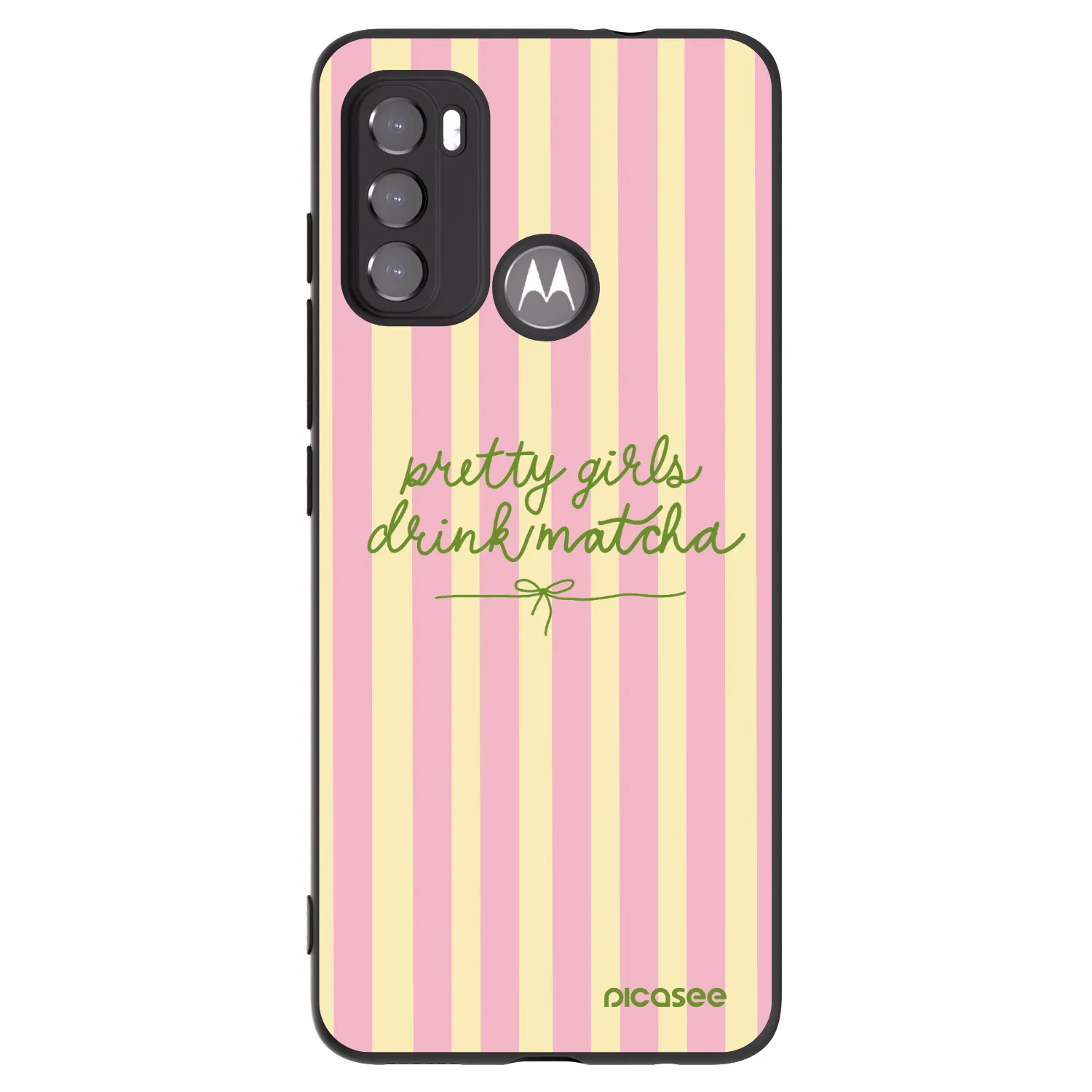 Picasee fekete szilikon tok az alábbi mobiltelefonokra Motorola Moto G60 - Pretty matcha