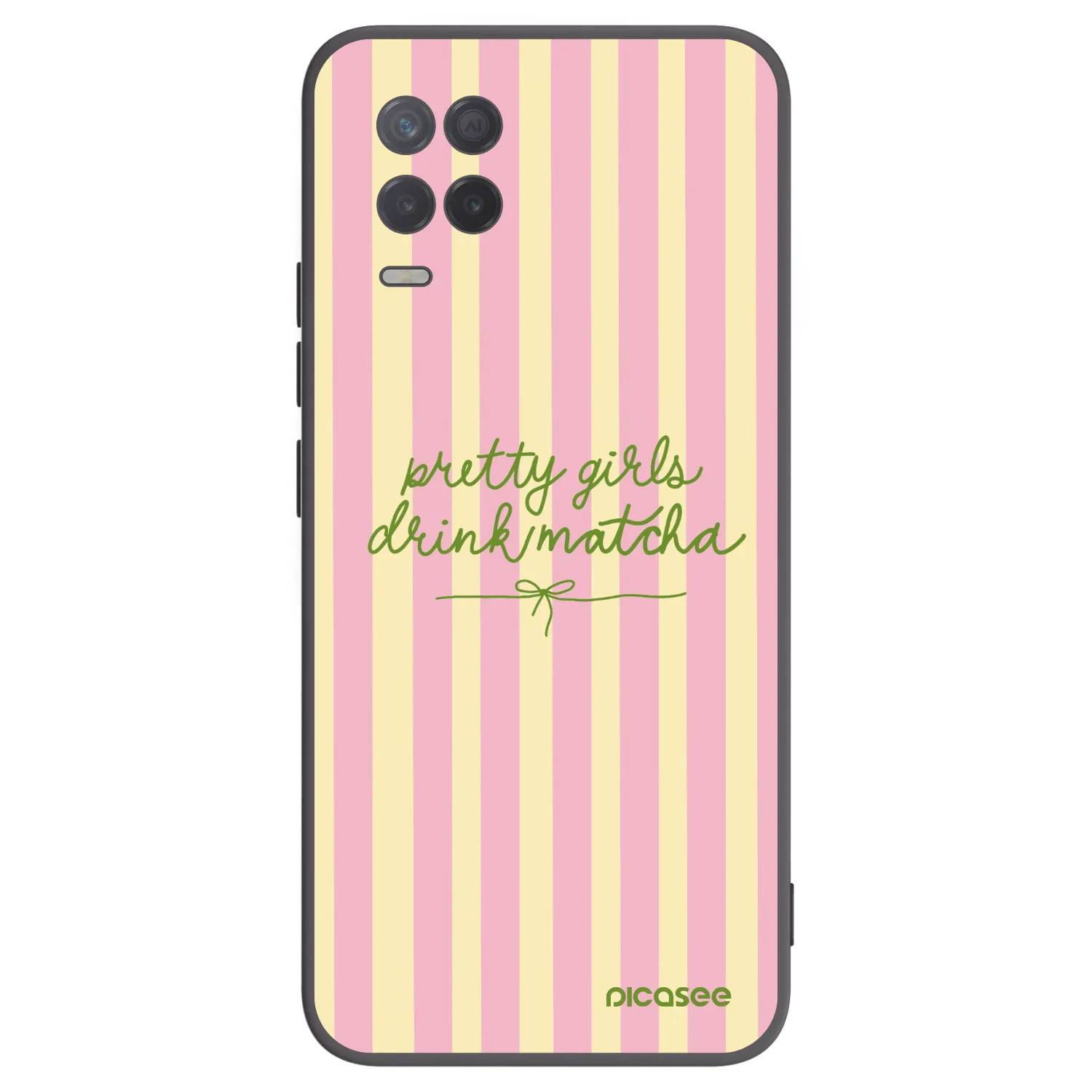 Picasee fekete szilikon tok az alábbi mobiltelefonokra Realme 8 5G - Pretty matcha