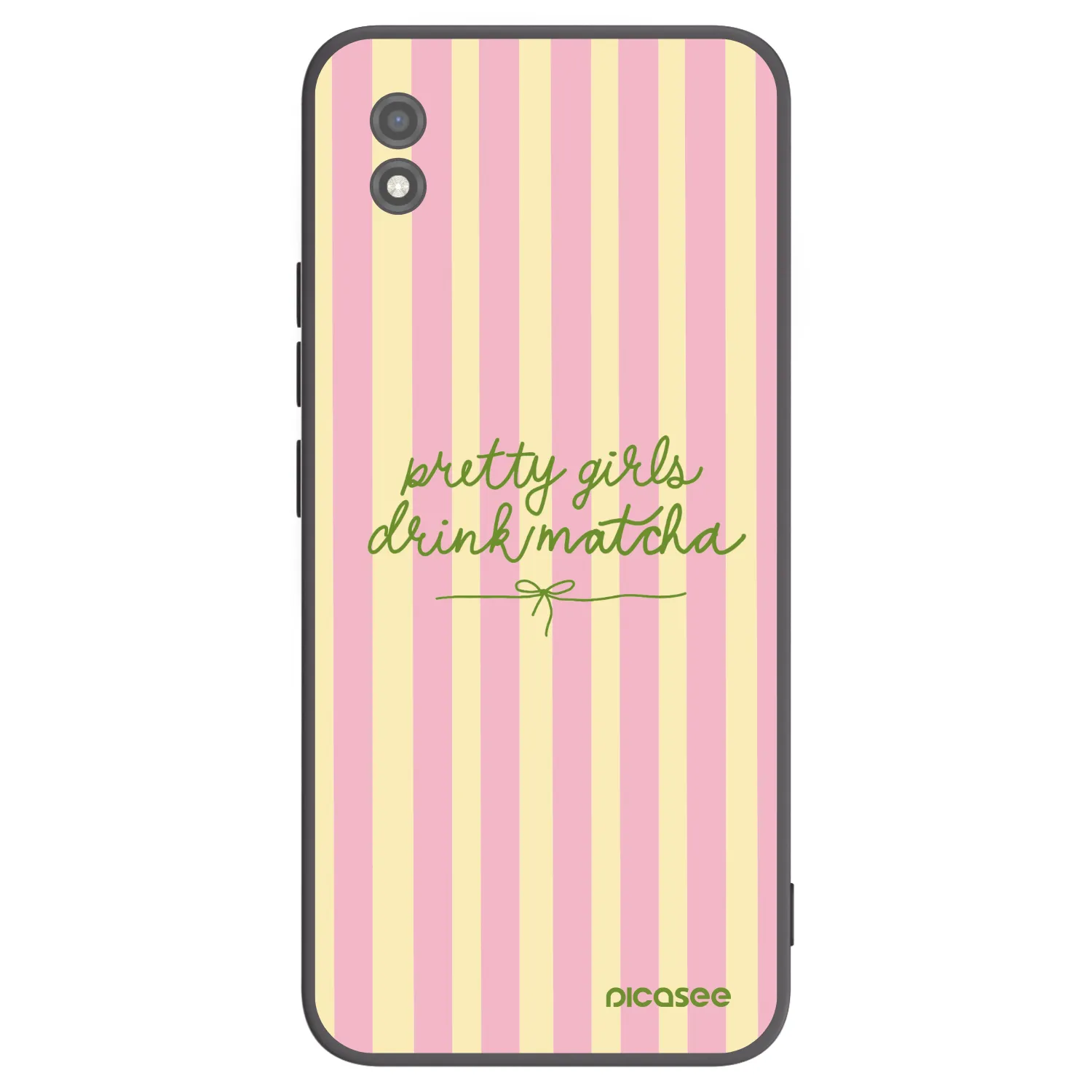 Picasee fekete szilikon tok az alábbi mobiltelefonokra Realme C11 (2021) - Pretty matcha