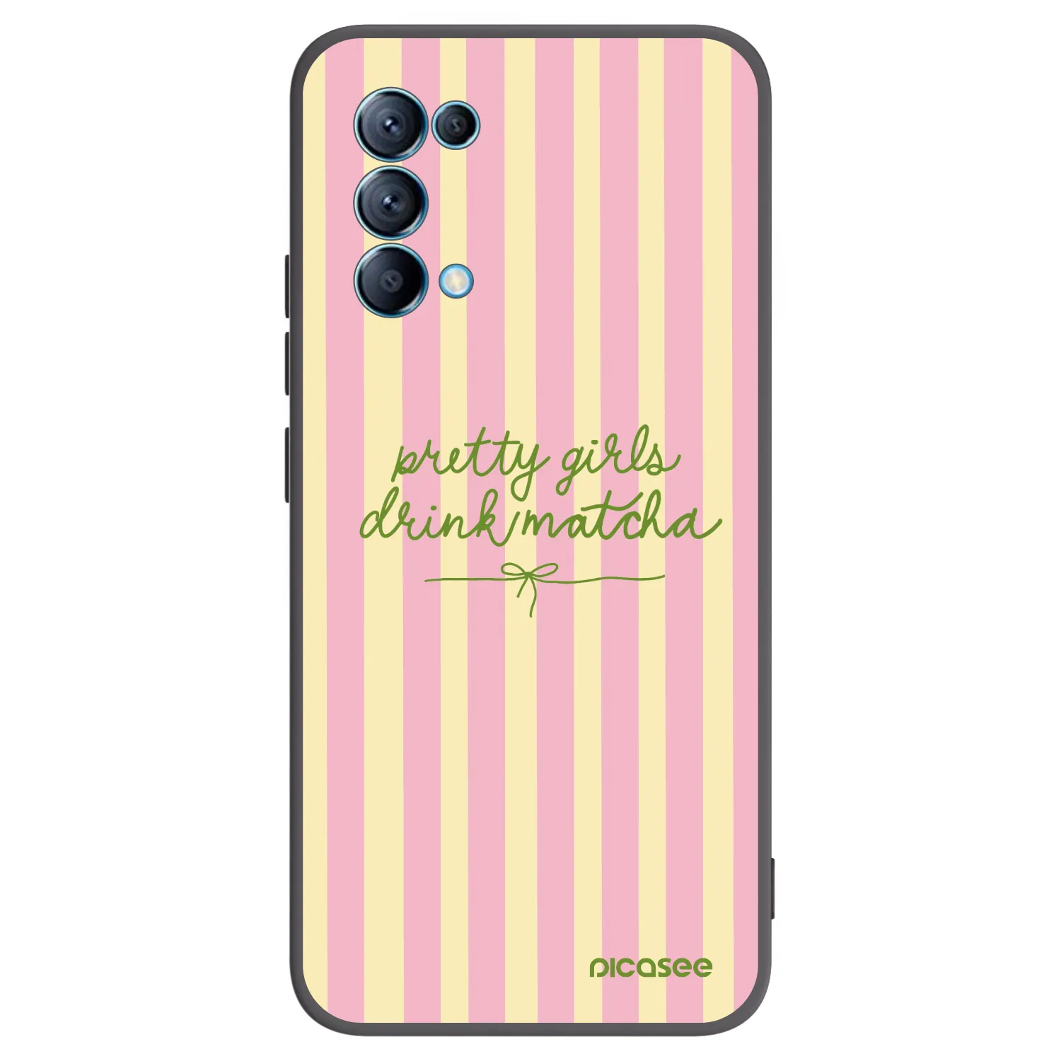 Picasee fekete szilikon tok az alábbi mobiltelefonokra OPPO A16s - Pretty matcha