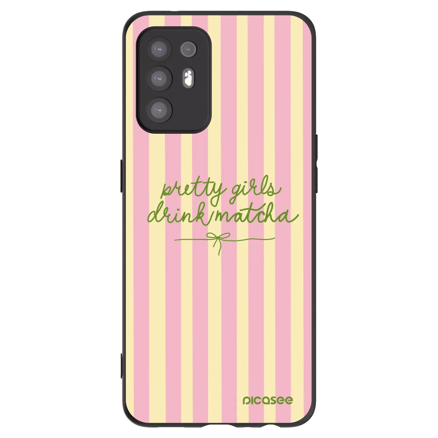 Picasee fekete szilikon tok az alábbi mobiltelefonokra OPPO A94 5G - Pretty matcha
