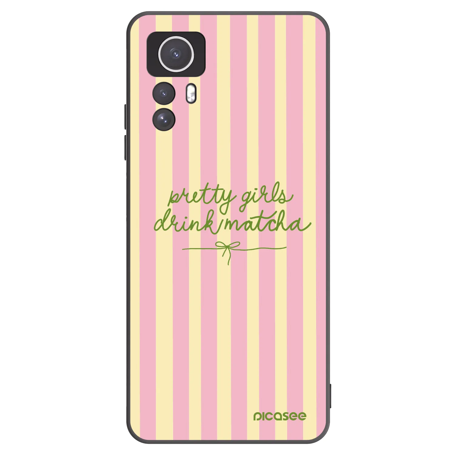 Picasee fekete szilikon tok az alábbi mobiltelefonokra Xiaomi Redmi Note 12S - Pretty matcha