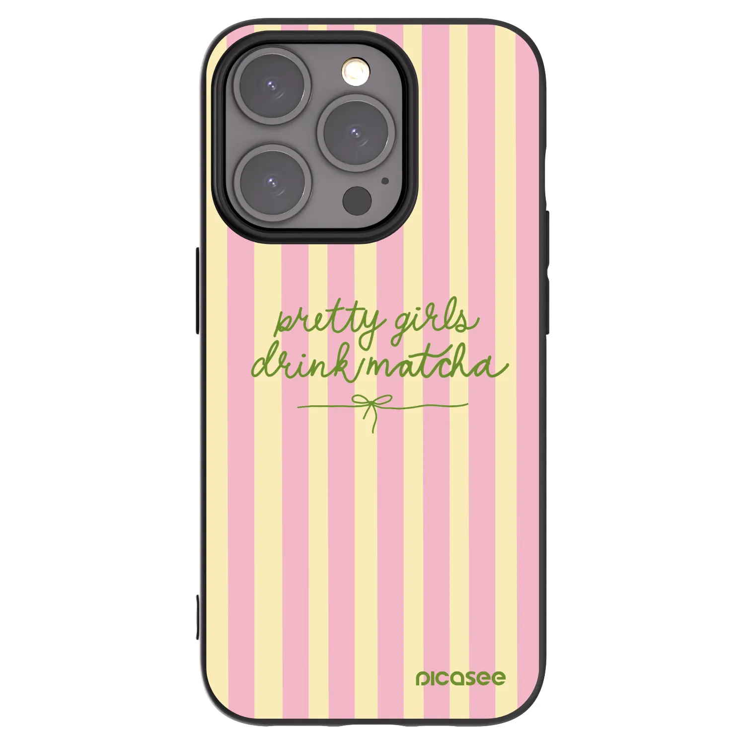 Picasee fekete szilikon tok az alábbi mobiltelefonokra Apple iPhone 15 Pro - Pretty matcha