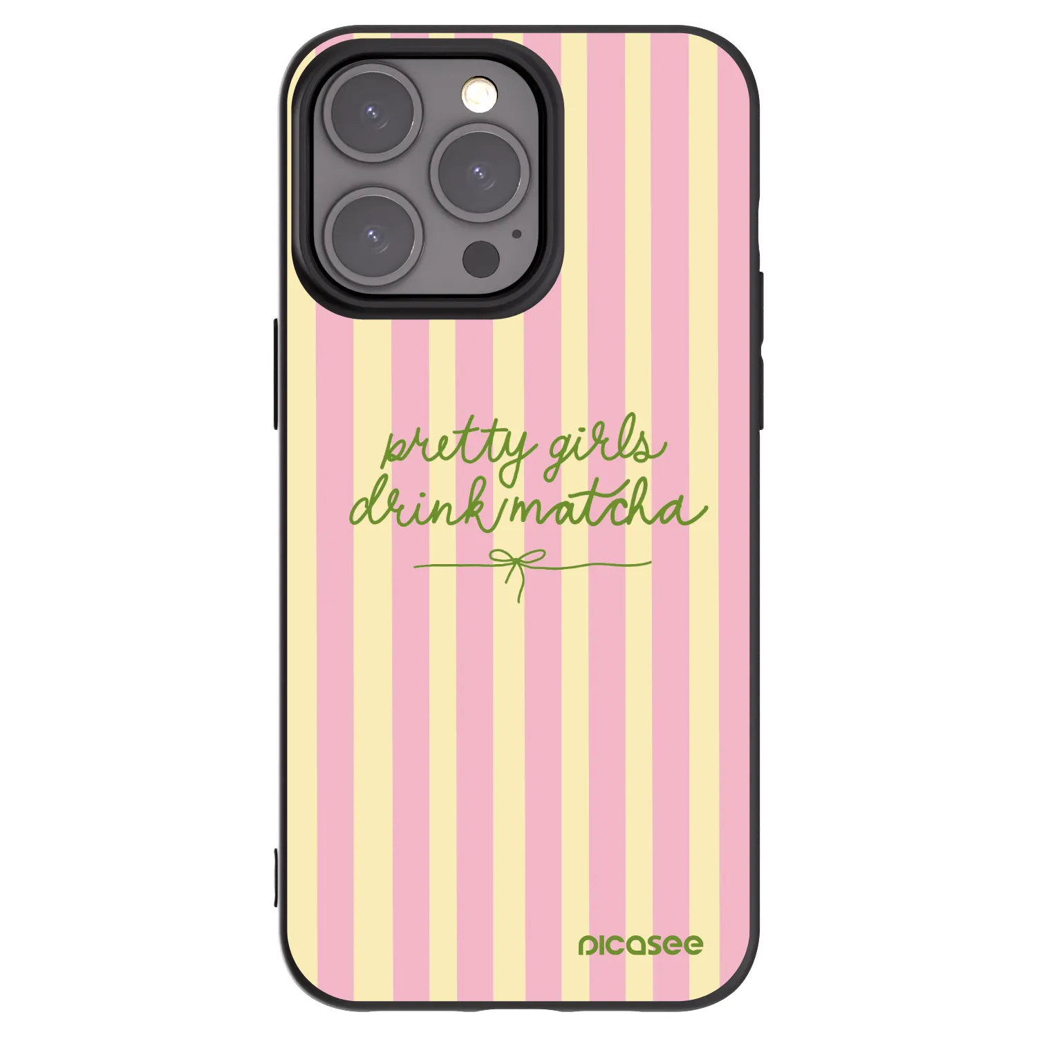Picasee fekete szilikon tok az alábbi mobiltelefonokra Apple iPhone 15 Pro Max - Pretty matcha