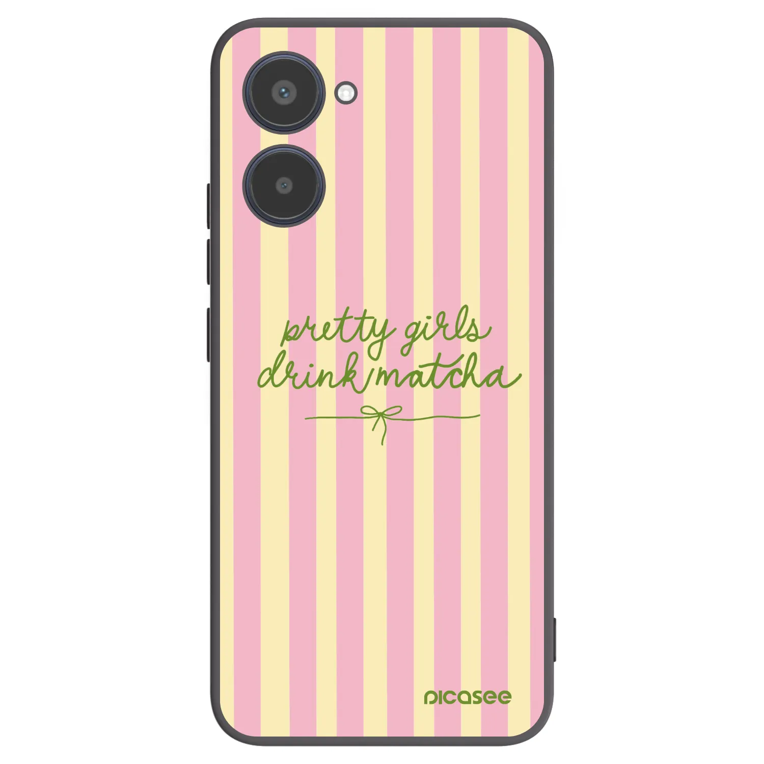 Picasee fekete szilikon tok az alábbi mobiltelefonokra Realme 10 4G - Pretty matcha