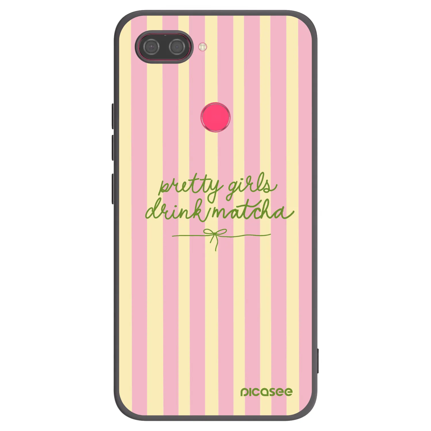 Picasee fekete szilikon tok az alábbi mobiltelefonokra Xiaomi Mi 8 Lite - Pretty matcha