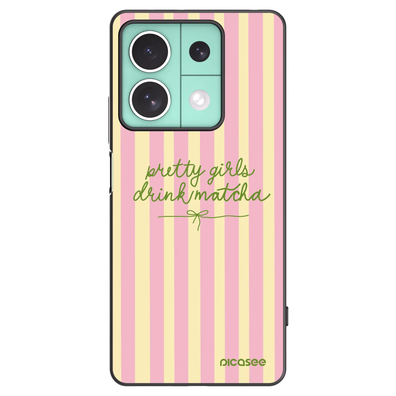 Picasee fekete szilikon tok az alábbi mobiltelefonokra Xiaomi Redmi Note 13 5G - Pretty matcha