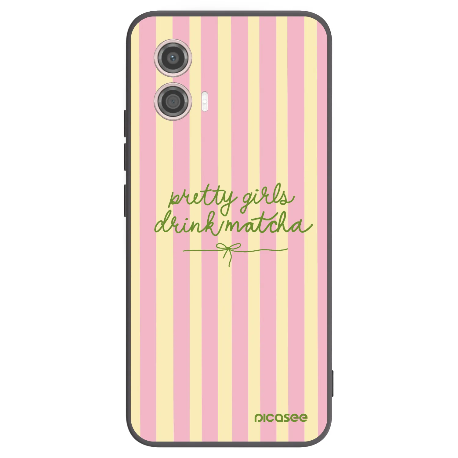 Picasee fekete szilikon tok az alábbi mobiltelefonokra Motorola Moto G53 5G - Pretty matcha