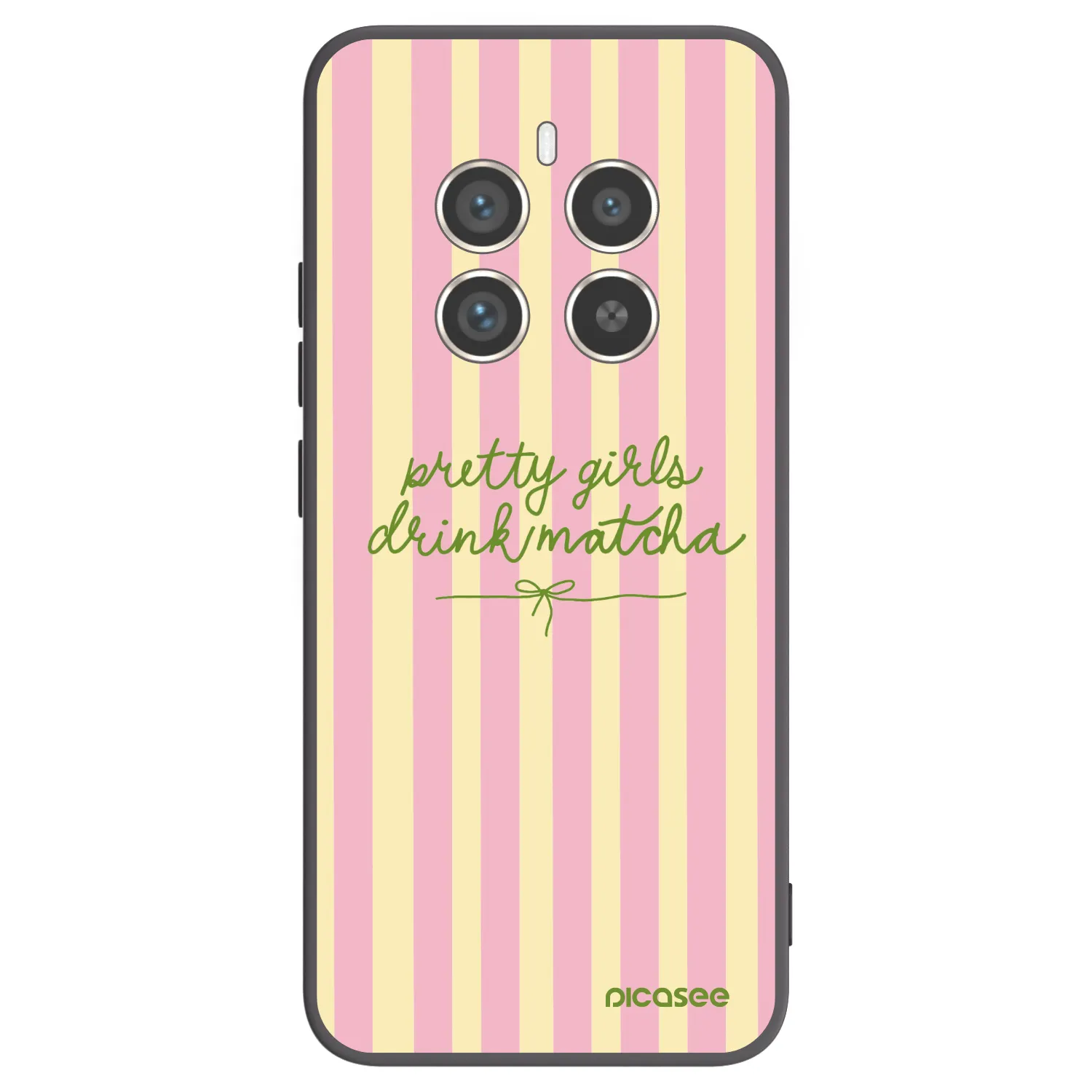 Picasee fekete szilikon tok az alábbi mobiltelefonokra Realme 12 Pro 5G - Pretty matcha