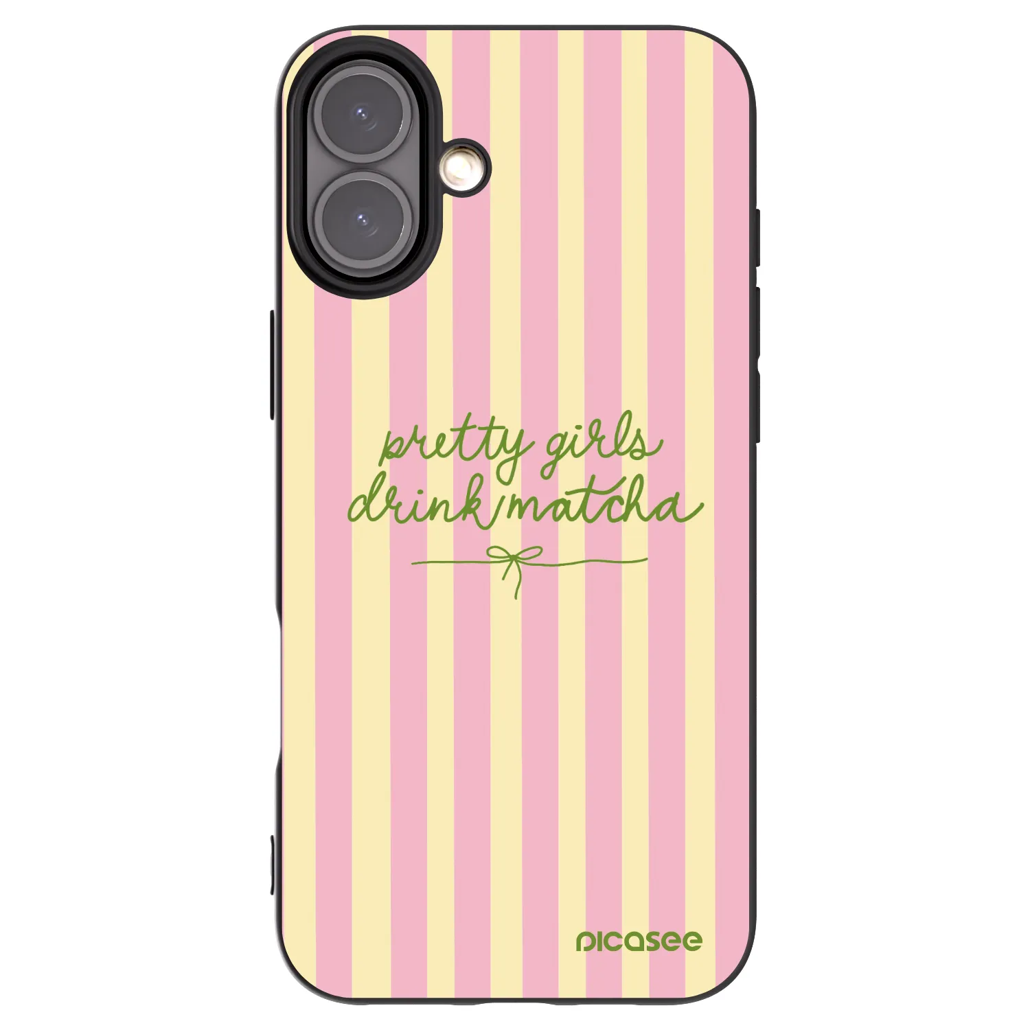 Picasee fekete szilikon tok az alábbi mobiltelefonokra Apple iPhone 16 Plus - Pretty matcha