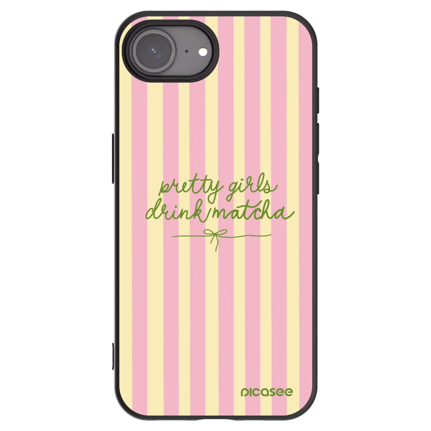 Picasee fekete szilikon tok az alábbi mobiltelefonokra Apple iPhone 16e - Pretty matcha