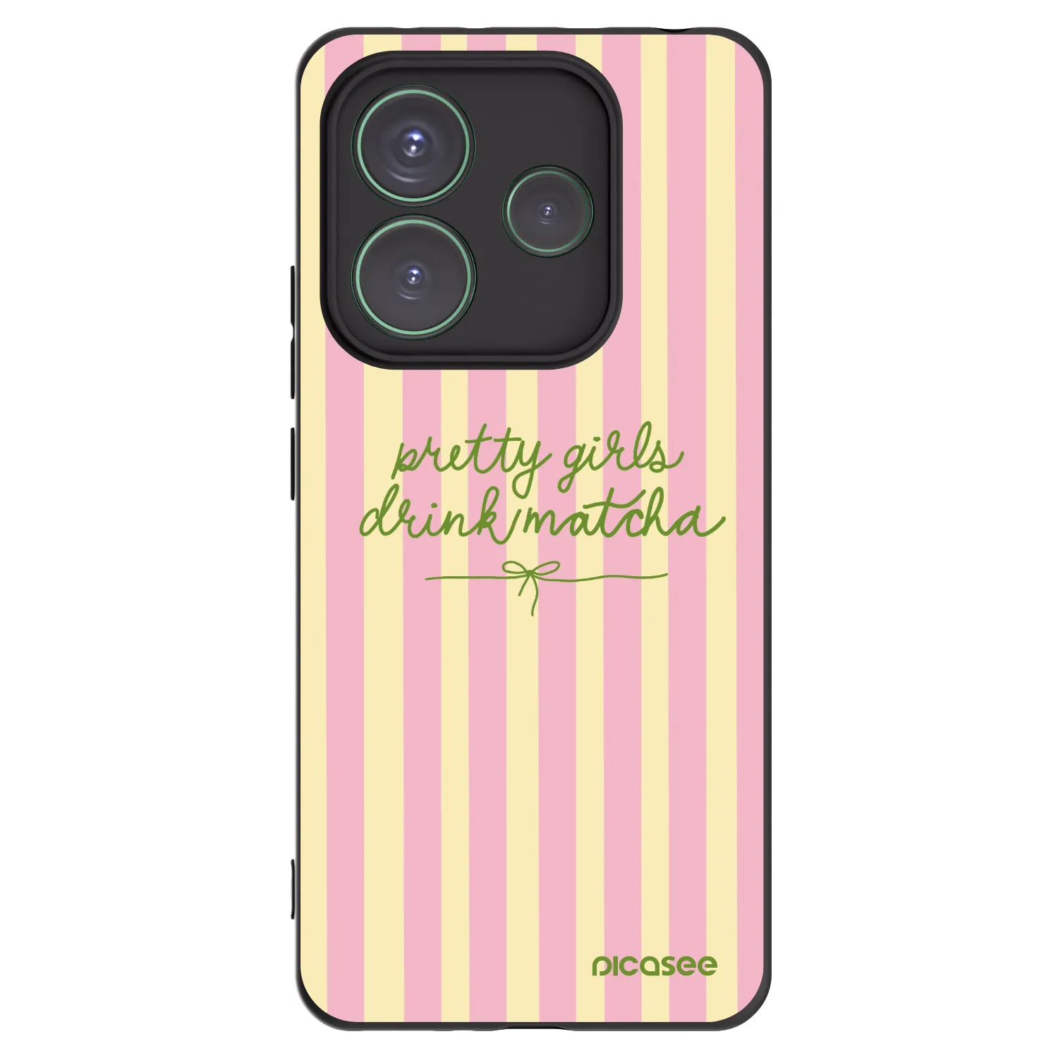 Picasee fekete szilikon tok az alábbi mobiltelefonokra Xiaomi Redmi Note 14 5G - Pretty matcha