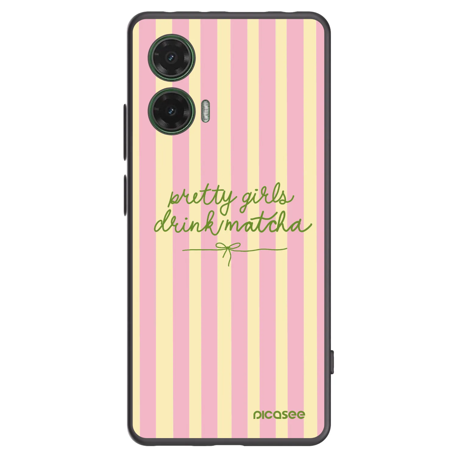 Picasee fekete szilikon tok az alábbi mobiltelefonokra Motorola Moto G35 5G - Pretty matcha