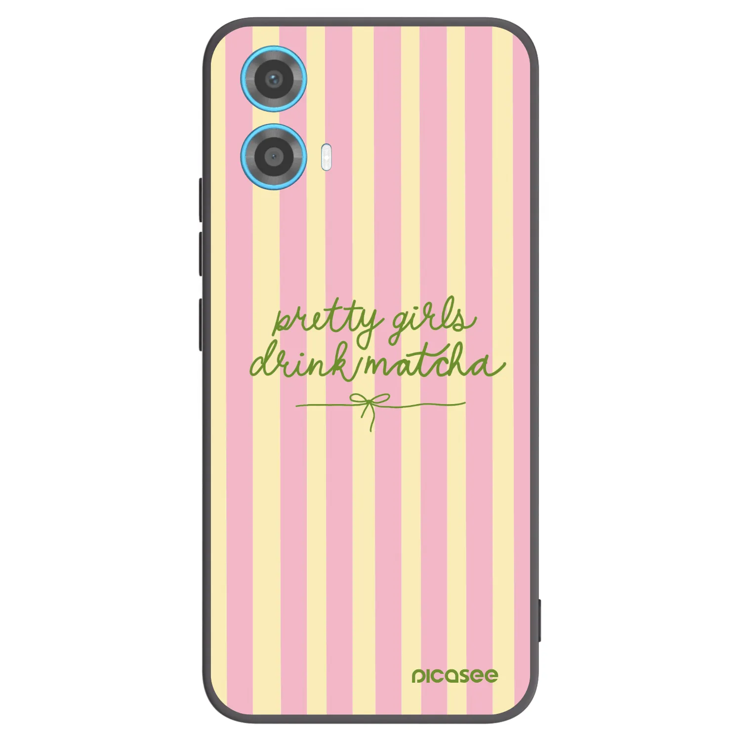 Picasee fekete szilikon tok az alábbi mobiltelefonokra Motorola Moto G34 5G - Pretty matcha