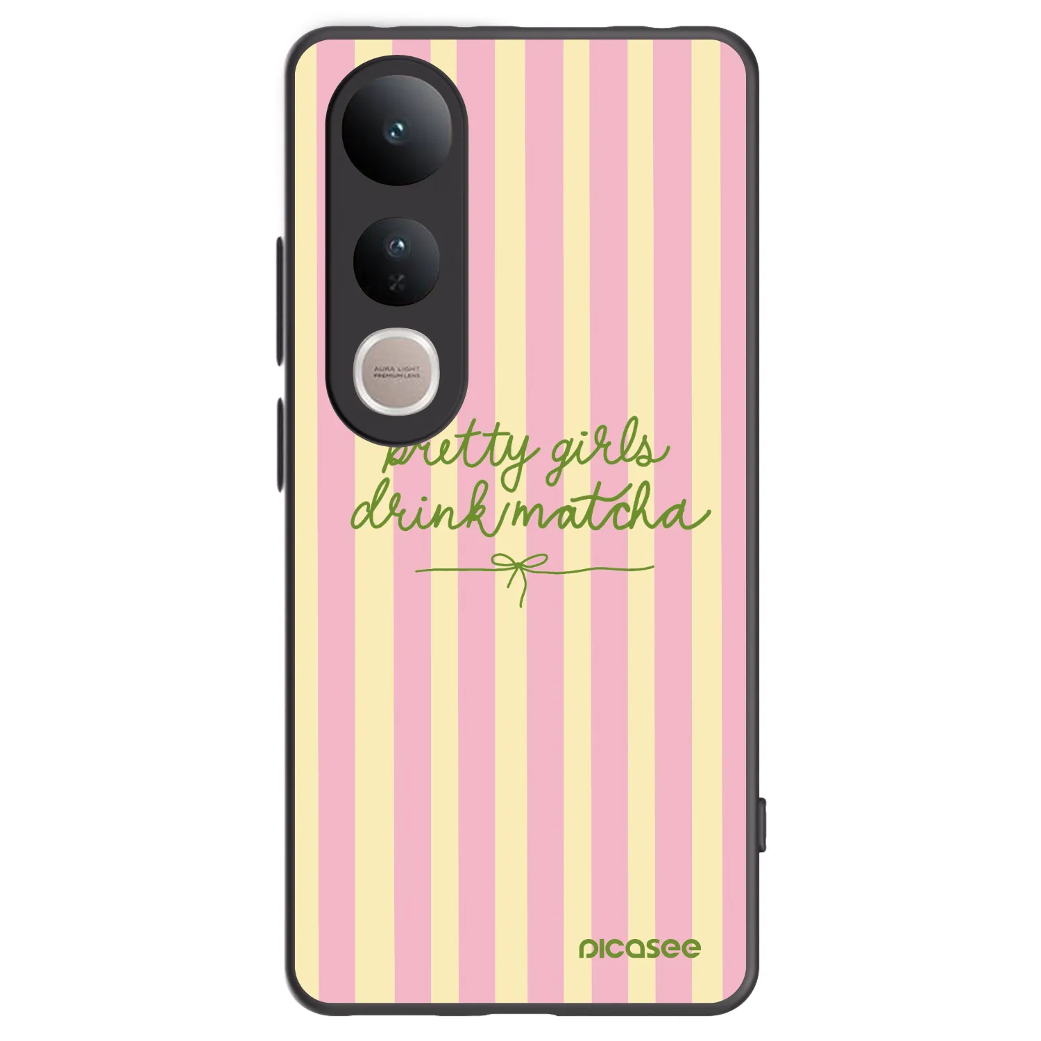 Picasee fekete szilikon tok az alábbi mobiltelefonokra Vivo V50 Lite 5G - Pretty matcha