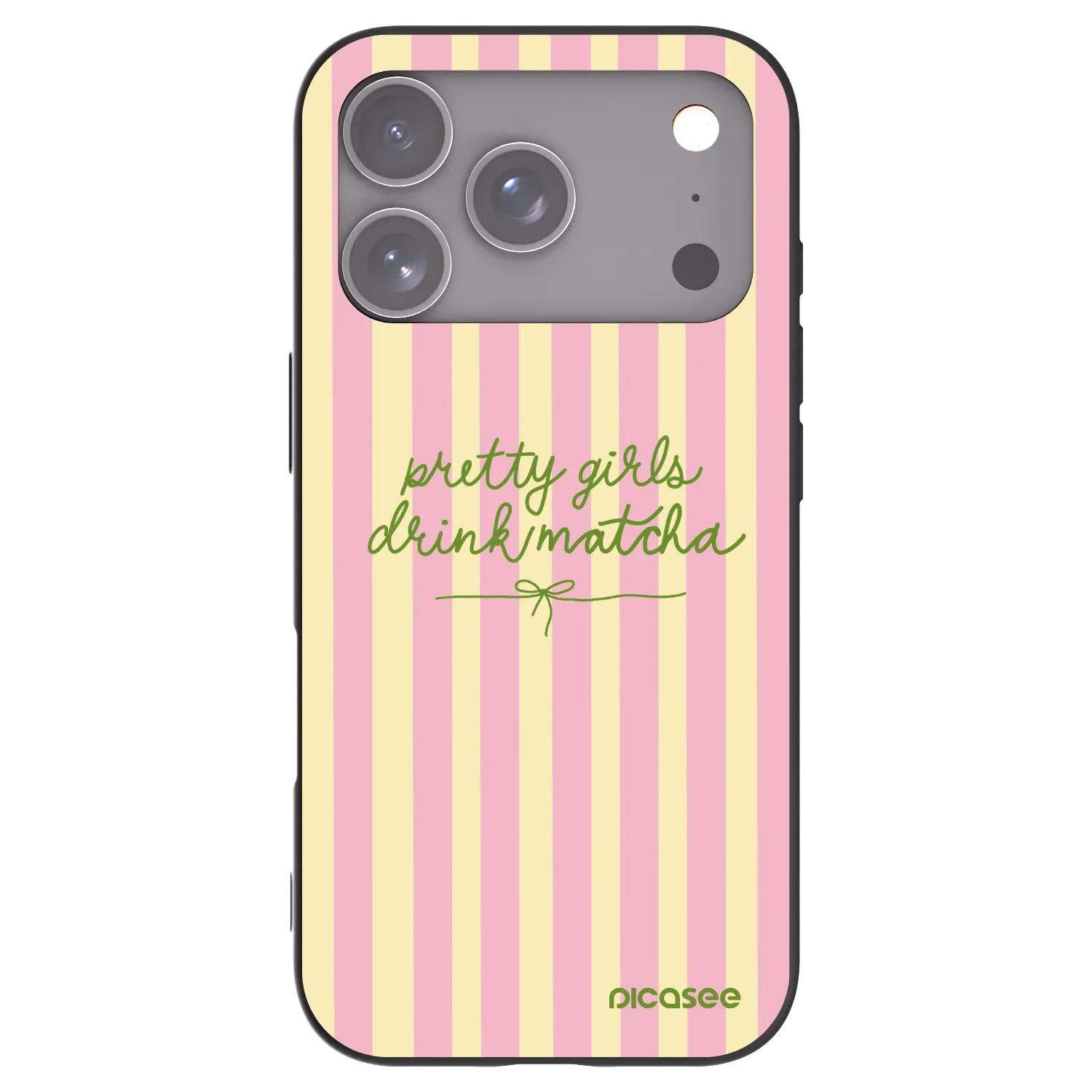 Picasee fekete szilikon tok az alábbi mobiltelefonokra Apple iPhone 17 Pro - Pretty matcha