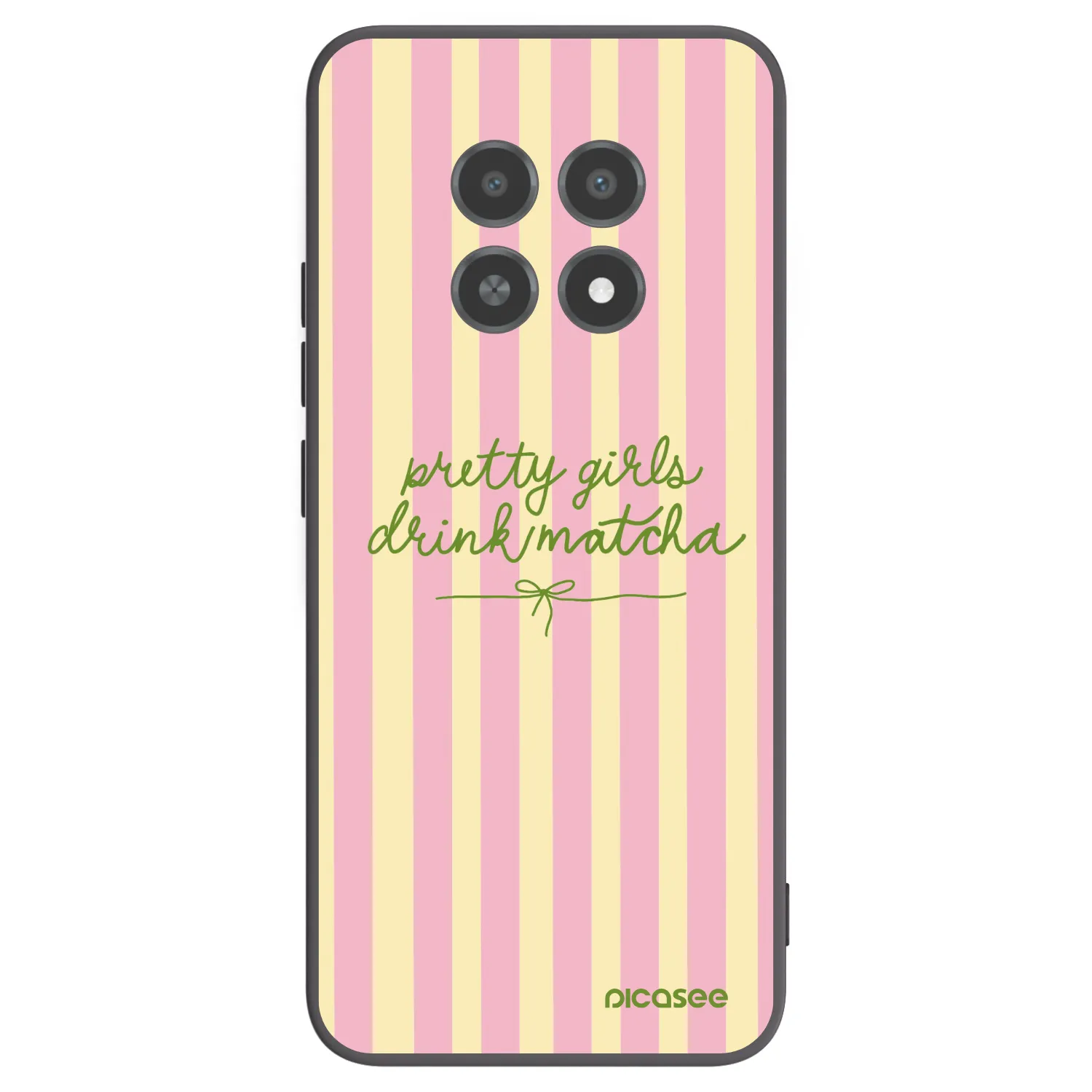 Picasee fekete szilikon tok az alábbi mobiltelefonokra Realme 12X - Pretty matcha