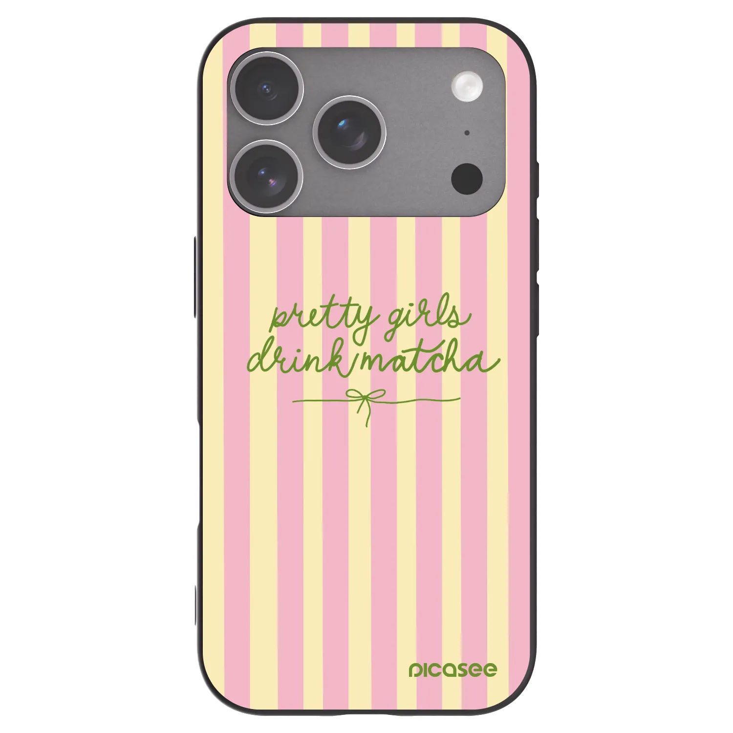 Picasee fekete szilikon tok az alábbi mobiltelefonokra Apple iPhone 18 Pro - Pretty matcha