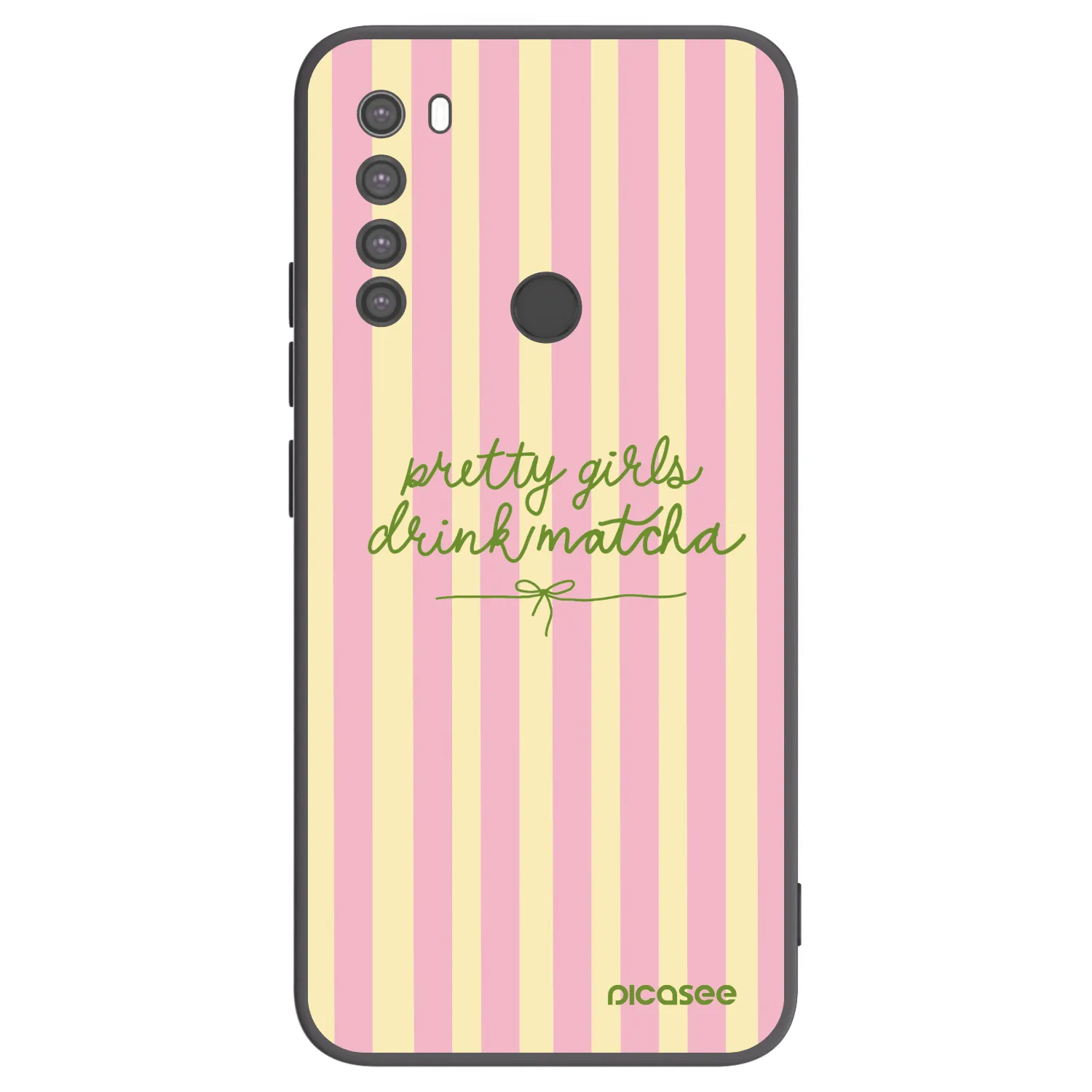 Picasee fekete szilikon tok az alábbi mobiltelefonokra Xiaomi Redmi Note 8 - Pretty matcha