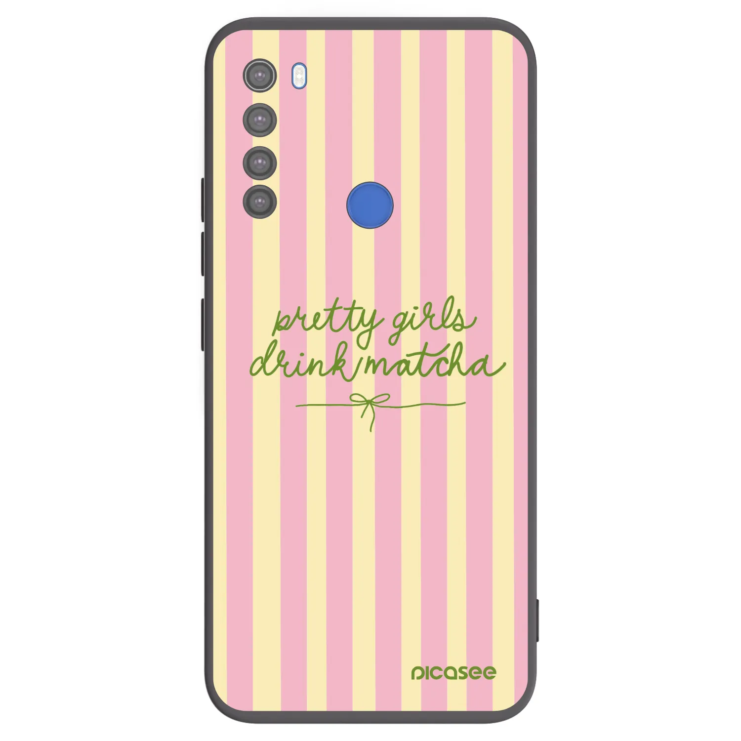 Picasee fekete szilikon tok az alábbi mobiltelefonokra Xiaomi Redmi Note 8T - Pretty matcha
