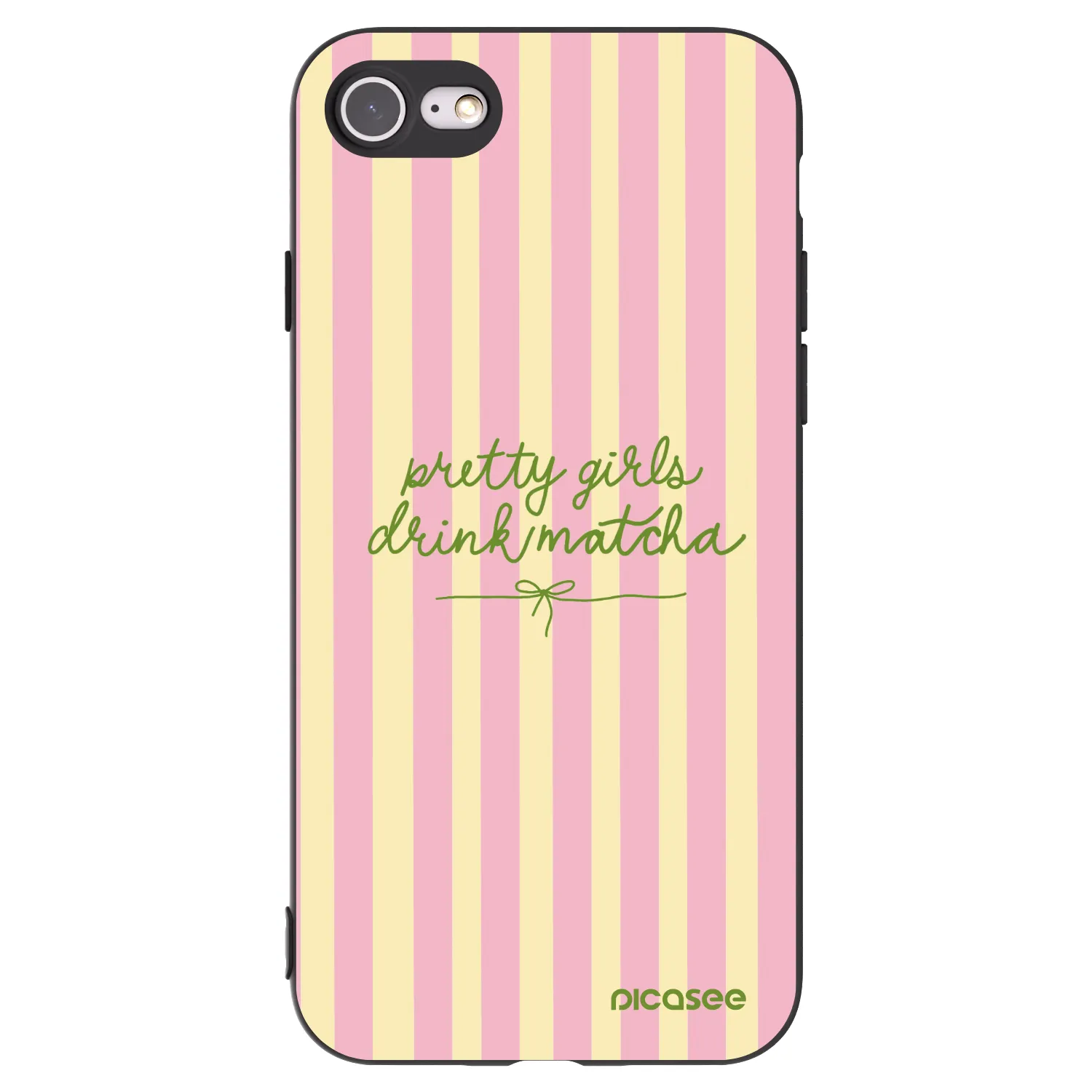 Picasee fekete szilikon tok az alábbi mobiltelefonokra Apple iPhone SE 2020 - Pretty matcha