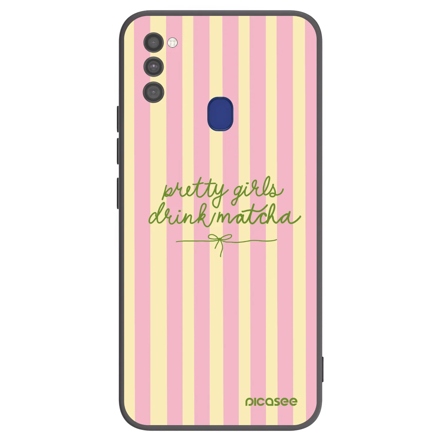 Picasee fekete szilikon tok az alábbi mobiltelefonokra Samsung Galaxy M21 M215F - Pretty matcha