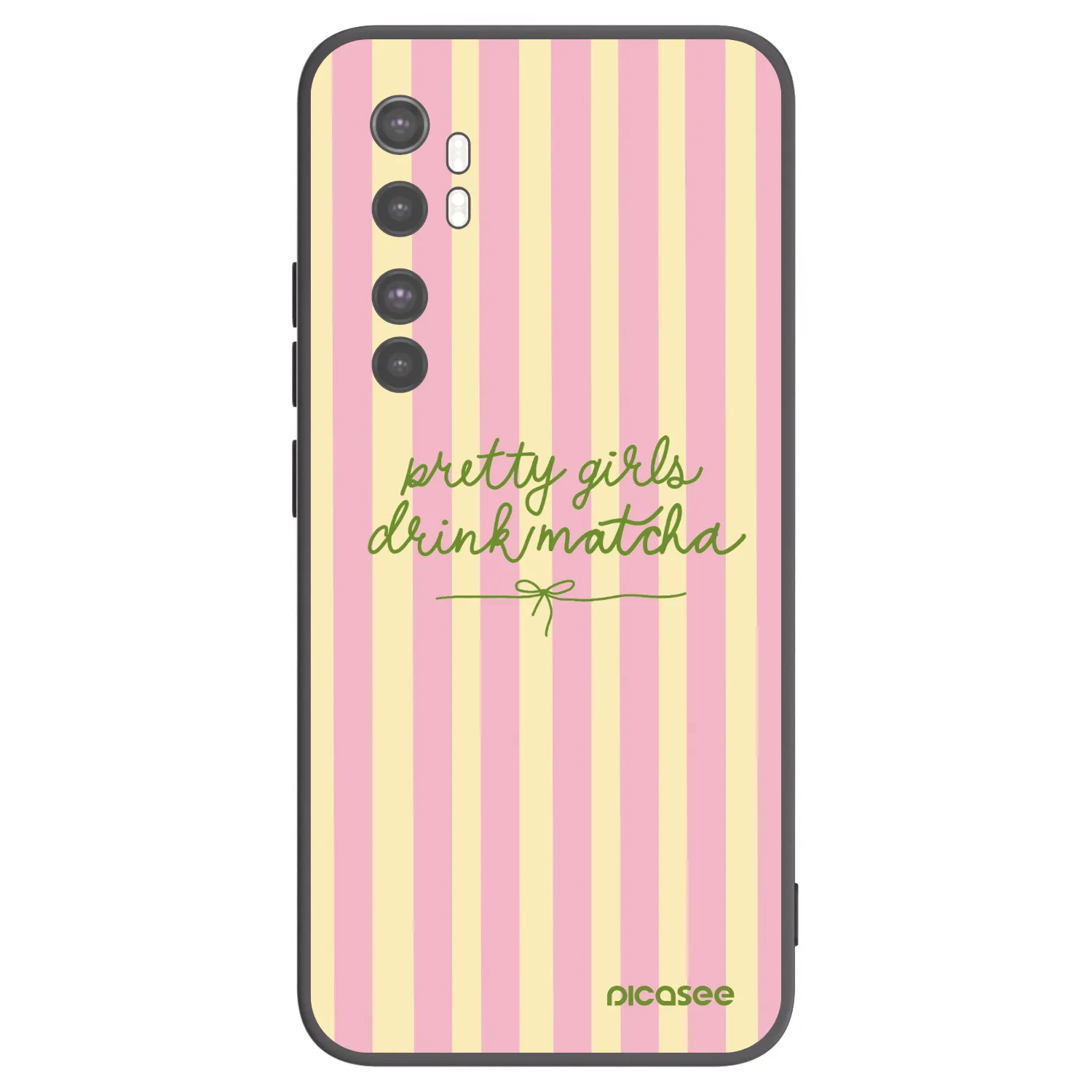 Picasee fekete szilikon tok az alábbi mobiltelefonokra Xiaomi Mi Note 10 Lite - Pretty matcha