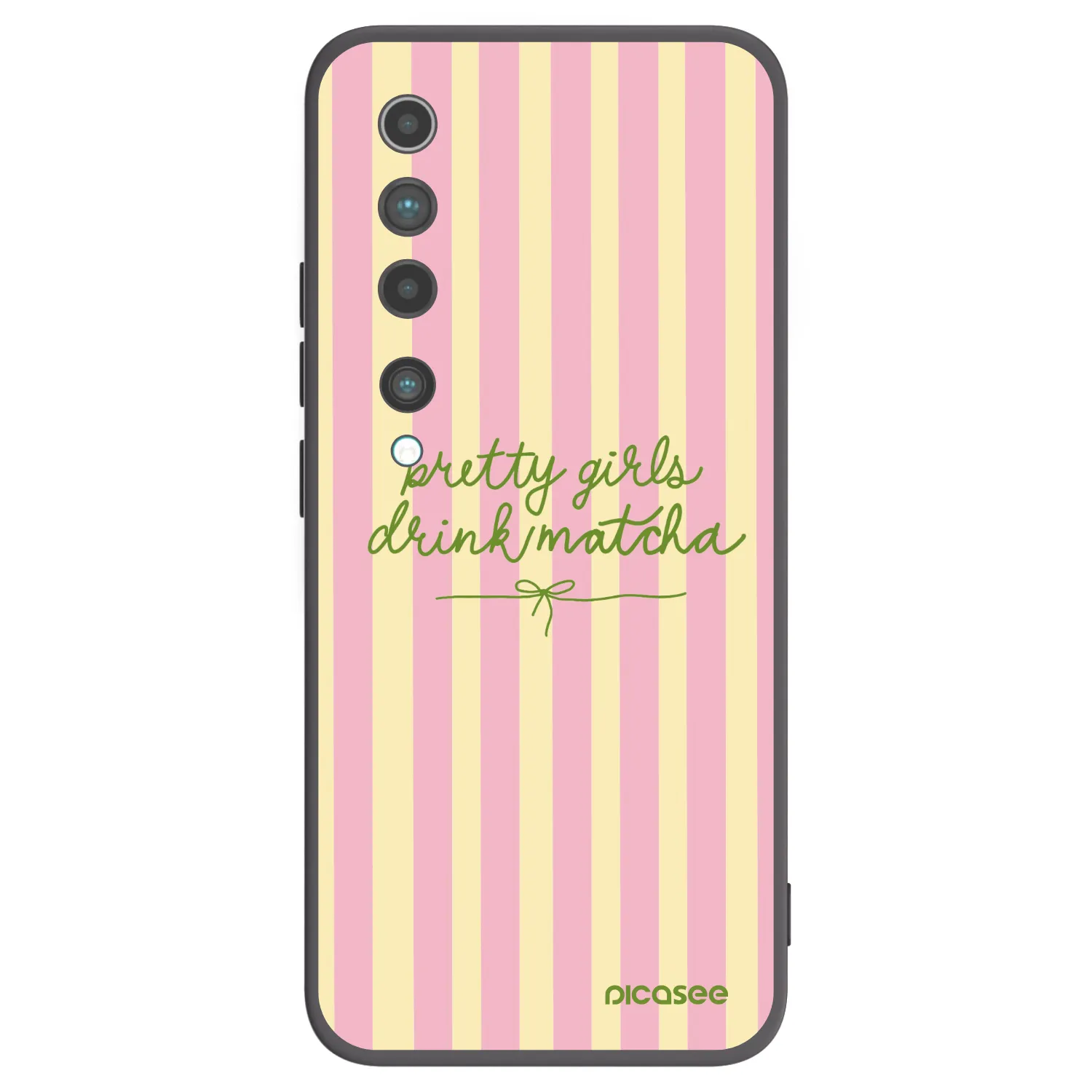 Picasee fekete szilikon tok az alábbi mobiltelefonokra Xiaomi Mi 10 - Pretty matcha