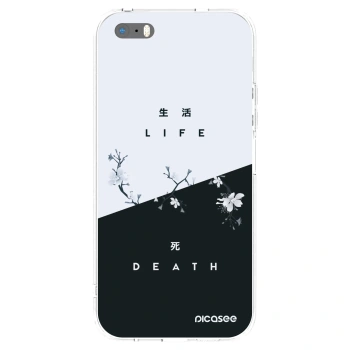Picasee átlátszó szilikon tok az alábbi mobiltelefonokra Apple iPhone 5/5S/SE - Life - Death